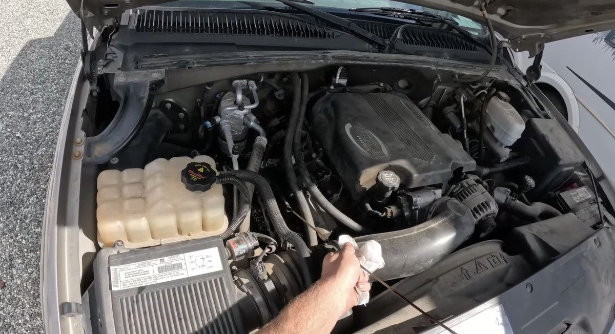 Under-hood charging inspection on a Wichita truck